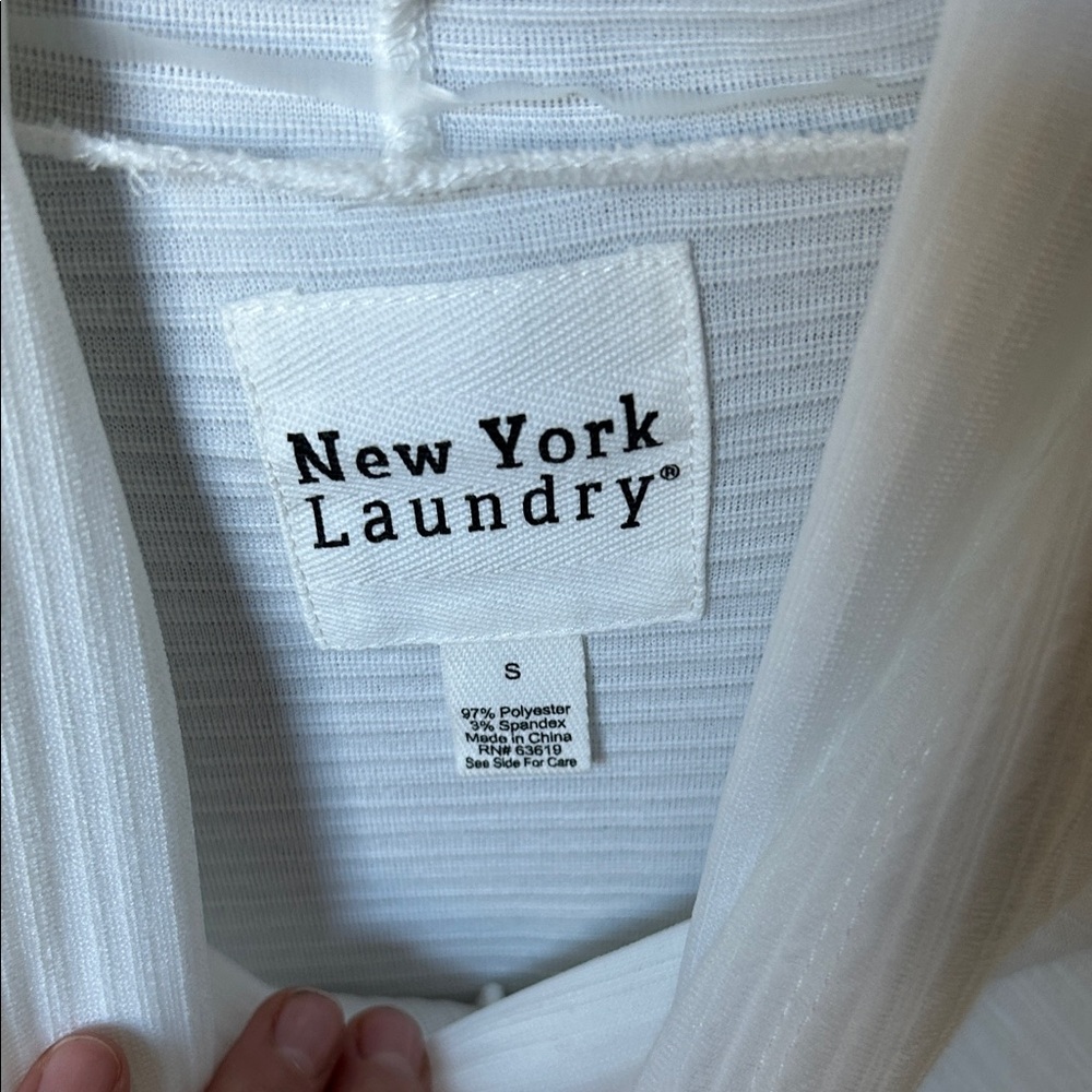 New York Laundry White Cowl Neck Top - Picture 2 of 7